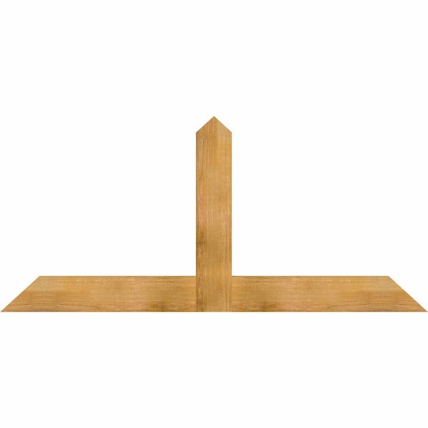 Ekena Millwork Portland Rough Sawn Timber Gable Bracket, Western Red Cedar, 72"W x 33"H x 2"D x 6"F, 11/12 Pitch GBW072X33X0206POR00RWR - main